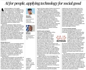 AI for People, Technology for Social Good!